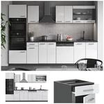 VICCO K&Uuml;CHE R-LINE 300 CM K&Uuml;CHENZEILE K&Uuml;CHENBLOCK EINBAUK&Uuml;CHE ANTHRAZIT WEISS