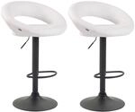 CLP 2er Set Barhocker Olinda Kunstleder I Thekenhocker H&ouml;henverstellbar I...
