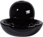dobar Design Keramik Zimmerbrunnen Kugel, Schwarz
