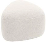 CLP Sitzhocker oval Alfrisa, Polsterhocker mit Teddystoff, Fu&szlig;hocker...