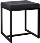 CLP Sitzhocker Barci I Moderner Hocker Hochwertiger Polsterhocker mit schwarz