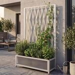 Alu-Rankgitter MCW-G21, Scherengitter Rankhilfe Blumenkasten Pflanzk&uuml;bel, Stahl