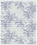 Lichtblick Plissee Klemmfix, ohne Bohren, blickdicht, Blueprint Palms - Blau
