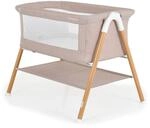 Moni Beistellbett Kalinihta Matratze mit Rei&szlig;verschluss, Moskitonetz, Holzdruck