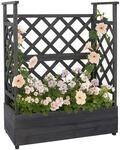 Hochbeet MCW-P67, Pflanz-/Blumenkasten Pflanzk&uuml;bel Rankgitter Rankhilfe...