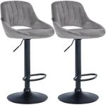 CLP Barhocker 2er Set h&ouml;henverstellbar mit Lehne Milet, Barst&uuml;hle gepolstert