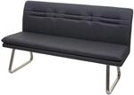 Sitzbank MCW-H70, Esszimmerbank Bank Polsterbank, R&uuml;ckenlehne Stoff/Textil...