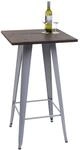 Stehtisch MCW-A73 inkl. Holz-Tischplatte, Bistrotisch Bartisch, Metall
