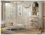 DINO Baby-/Junior Set best. aus Baby/Juniorbett und Wickelregal, Buche massiv -