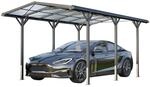 GFP Carport 2,85x5,05m Auto Unterstand Aluminium Anthrazit inkl. Regenrinne