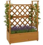 Hochbeet MCW-P67, Pflanz-/Blumenkasten Pflanzk&uuml;bel Rankgitter Rankhilfe...