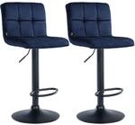 CLP Barhocker 2er Set h&ouml;henverstellbar mit Lehne Peru, Barst&uuml;hle gepolstert