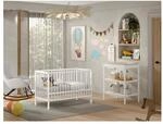 DINO Baby Set best. aus Babybett und Wickelregal, Buche massiv - versch.
