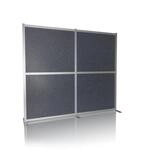 hjh OFFICE Trennwand FLEXMIUT MODUL Stoff, Kunststoff, Aluminium, Stahl