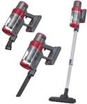 CLEANmaxx Akku-Hand- & Bodenstaubsauger 22,2V grau/rot