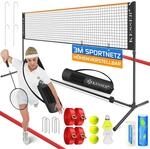 KESSER&reg; Badmintonnetz, Tennisnetz 300cm 400cm 500 cm Federballnetz