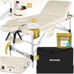 tectake&reg; 3 Zonen Massageliege, Breite 78 cm, Polsterung 5 cm, mit Aluminiumgestell,