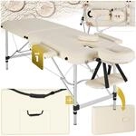 tectake&reg; 2 Zonen Massageliege, Breite 60 cm, Polsterung 4 cm, mit Aluminiumgestell,