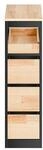 SoBuy Badunterschrank mit 4 Schubladen Schwarz 65x23x82cm Modern