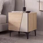 Nachttisch MCW-Q83, Kommode Beistelltisch Schrank, 3D-Struktur Staufach MDF...
