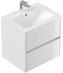 Badm&ouml;bel Limes & Waschtisch 60cm 2 Greifraum SoftClose Ausz&uuml;ge wei&szlig; Hgl