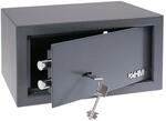 HMF 49217-11 Safe Tresor mit Schl&uuml;ssel, M&ouml;beltresor 31 x 17 x 25 cm Anthrazit