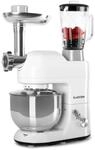 Lucia K&uuml;chenmaschine 3-in-1 1800 W / 2,7 PS 5 Ltr Edelstahl BPA-frei Wei&szlig;