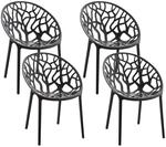 CLP 4er Set Stuhl Hope - Farbe: schwarz