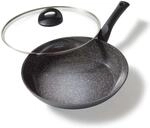 STONELINE CERAMIC Bratpfanne 28 cm, mit Glasdeckel, induktionsgeeignet,...
