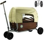 Beachtrekker Faltbarer Bollerwagen "LiFe" + Feststellbremse + Verdeck, Braun