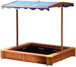 Dobar 94350FSC Sandkasten 117x117x117 cm, mit UV-Schutz