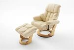 iNNoSeat by MCA + CALGARY Relaxer mit Hocker - versch. Farben - Creme/Natur