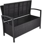 Garden Pleasure Parkbank Ferrara mit Staufach, Dunkelgrau