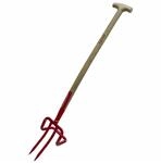 Ideal IDEAL-Unkrautstecher mit Bajonettzinken, 85 cm Eschen-T-Stiel