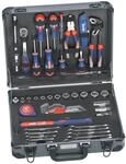 kwb Werkzeugkoffer aus robustem Aluminium inkl. 51-tlg. hochwertigem Werkzeug-Set als