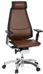 hjh OFFICE High End B&uuml;rostuhl GENIDIA PRO Leder mit Armlehnen