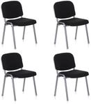 hjh OFFICE Vierfu&szlig;stuhl 4er Pack XT 600 Stoff
