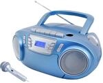 Soundmaster SCD5800BL CD/MP3 Boombox mit Radio, Kassettenrekorder, USB und externem