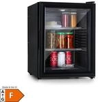 Brooklyn 42 Mini-K&uuml;hlschrank Glast&uuml;r LED Ablage Schwarz 42 Liter