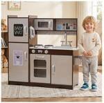 Baby Vivo Kinderk&uuml;che Spielk&uuml;che aus Holz - Toni in Braun