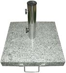 VCM Sonnenschirmst&auml;nder 25 kg Granit grau eckig 40 x 40 cm Griff