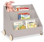 PINOLINO Kinder-B&uuml;cherregal mit Rollen Lasse &ndash; grau