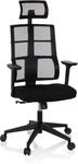 hjh OFFICE Profi B&uuml;rostuhl SPINIO PRO Stoff / Netzstoff mit Armlehnen