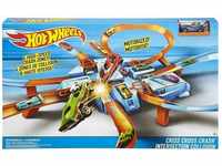 Mattel DTN42 - Hot Wheels - Criss Cross Crash, Trackset mit einem Fahrzeug