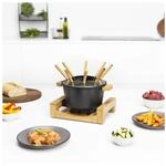 PRINCESS 173025 Fondue Pure schwarz Bambusgeh&auml;use