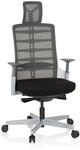 hjh OFFICE High End B&uuml;rostuhl SKARIF Stoff / Netzstoff mit Armlehnen