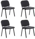 hjh OFFICE Vierfu&szlig;stuhl 4er Pack XT 600 Stoff