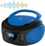 Cyberlux Tragbarer CD-Player Kinder Radio CD/MP3 USB Boombox blau
