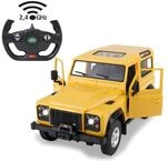 JAMARA Land Rover Defender 1:14 gelb 2,4GHz T&uuml;r manuell