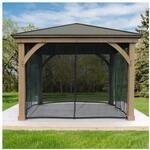 Westmann Holz Pavillon Devon Moskitonetz schwarz - versch. Ausf&uuml;hrungen